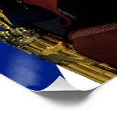 König Charles III. mit britischer Flagge Poster (Ecke)