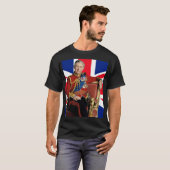König Charles III. mit britischer Flagge T-Shirt (Vorne ganz)