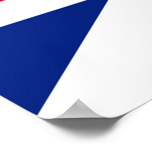 König Charles III. über die Jack Flag in der Briti Poster (Ecke)