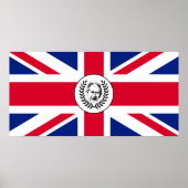 König Charles III. über die Jack Flag in der Briti Poster (Vorne)