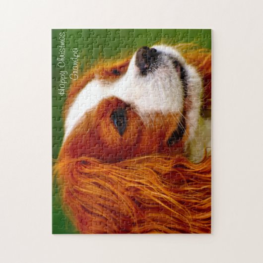 König Charles Spaniel Hund. Puzzle (Vertikal)