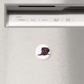König Charles Spaniel und Rosen süß Magnet (In Situ (Geschirrspüler))