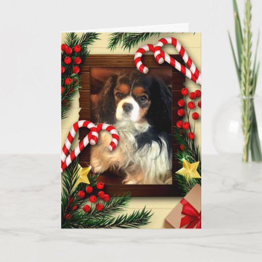König Charles Spaniel Weihnachtskarte Niedlich Feiertagskarte (Vorderseite)