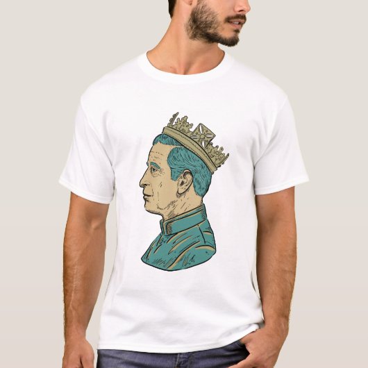 König Charles T-Shirt (Vorderseite)