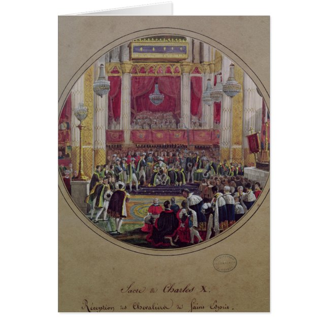 König Charles X, das die Ritter empfängt (Vorne)