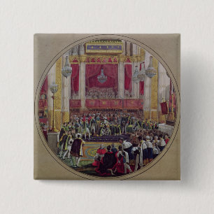 König Charles X, das die Ritter empfängt Button