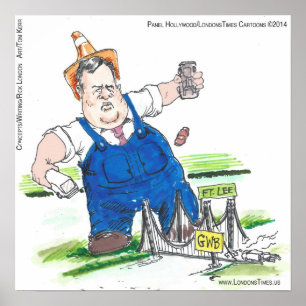 König Christie Lustiges Politische Karikatur Poste Poster