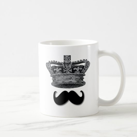 König Crown und Schnurrbart Kaffeetasse (Rechts)