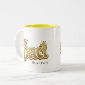 König Dad Zweifarbige Tasse (Vorderseite Links)