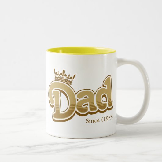 König Dad Zweifarbige Tasse (Rechts)