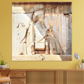 König Darius I. Bas relief, Persepolis, Iran Leinwanddruck (Insitu (Wohnzimmer))