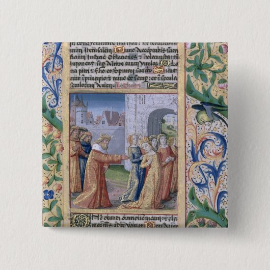 König David, der Bathsheba begehrt Button (Vorderseite)