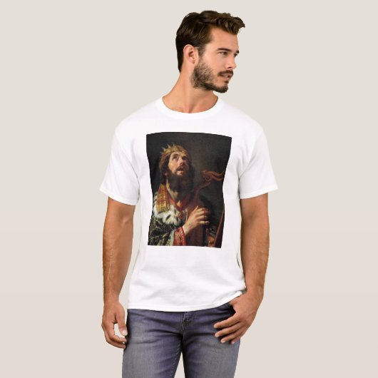 "König David Playing das Harp T-Shirt (Vorne ganz)