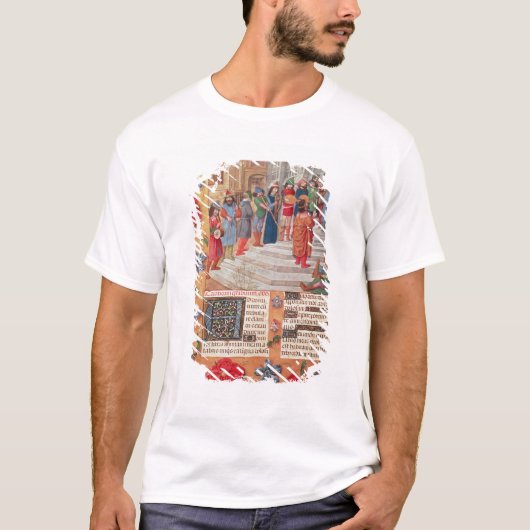 König David und Musiker, vom Breviary T-Shirt (Vorderseite)
