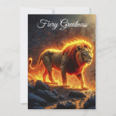 König der Bestien Löwe majestätisches Höllentier Einladung (Vorderseite)