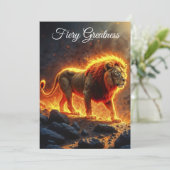 König der Bestien Löwe majestätisches Höllentier Einladung (Stehend Vorderseite)