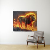 König der Bestien Löwe majestätisches Höllentier Wandteppich (Beispiel (Horizontal))