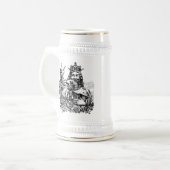 König der Biergravur Stein Bierglas (Vorderseite Links)