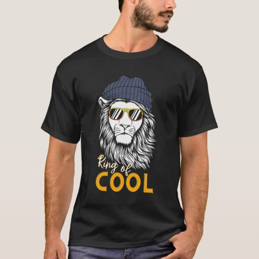 König der Coolen | Super Cooler Löwe mit Beanie un T-Shirt (Vorderseite)