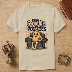 König der Couchkartoffeln Humorvolles Spud-Design T-Shirt