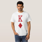 König der Diamant-roten Spielkarte T-Shirt (Vorne ganz)