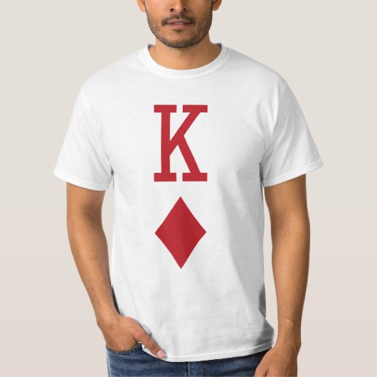 König der Diamant-roten Spielkarte T-Shirt (Vorderseite)