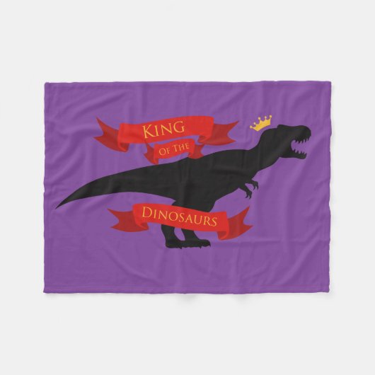 König der Dinosaurier Fleecedecke (Vorderseite (Horizontal))
