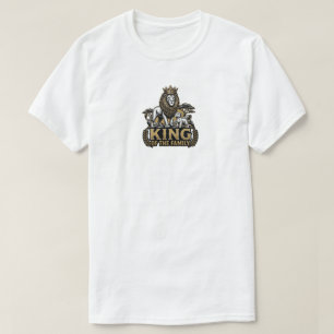 König der Familie Löwen-Vater und Junges Vater-Tag T-Shirt