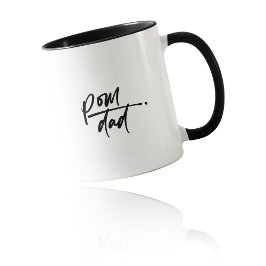 König der Flusen: POM DAD in eleganter Schrift Tasse