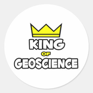 König der Geowissenschaften Runder Aufkleber
