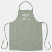 König der Grill Salbei grüner, moderner Brauch Schürze (Vorderseite)