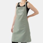 König der Grill Salbei grüner, moderner Brauch Schürze (InSitu)