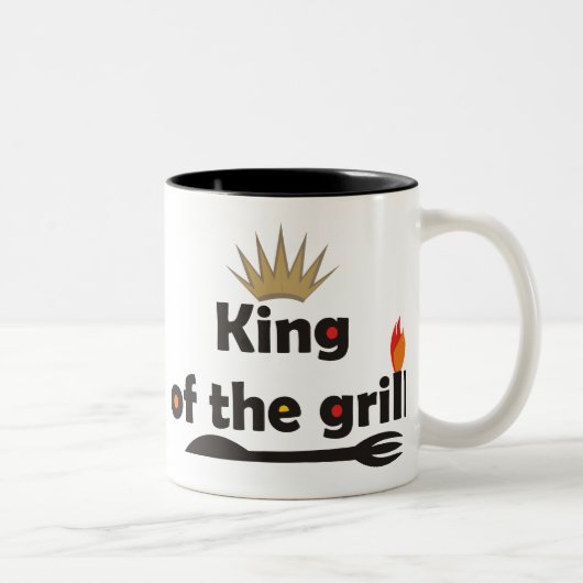 König der Grill-Tasse Zweifarbige Tasse (Rechts)