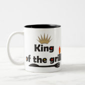 König der Grill-Tasse Zweifarbige Tasse (Links)