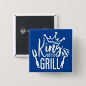 König der Grill-Typografie Button (Vorne & Hinten)