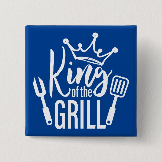 König der Grill-Typografie Button (Vorderseite)