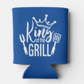 König der Grill-Typografie Dosenkühler (Rückseite)