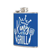 König der Grill-Typografie Flachmann (Links)