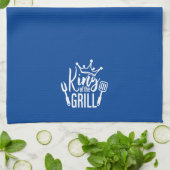 König der Grill-Typografie Geschirrtuch (Gefaltet)