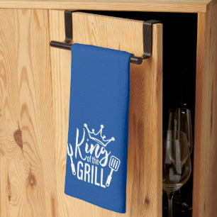 König der Grill-Typografie Geschirrtuch