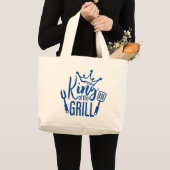 König der Grill-Typografie Jumbo Stoffbeutel (Vorderseite (Produkt))