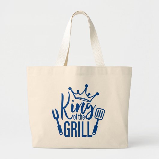 König der Grill-Typografie Jumbo Stoffbeutel (Vorne)