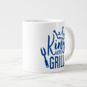 König der Grill-Typografie Jumbo-Tasse (Vorderseite Rechts)