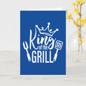 König der Grill-Typografie Karte (Gelbe Blume)