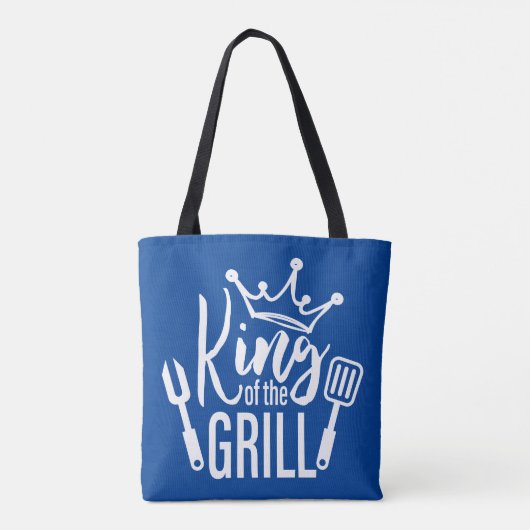 König der Grill-Typografie Tasche (Rückseite)