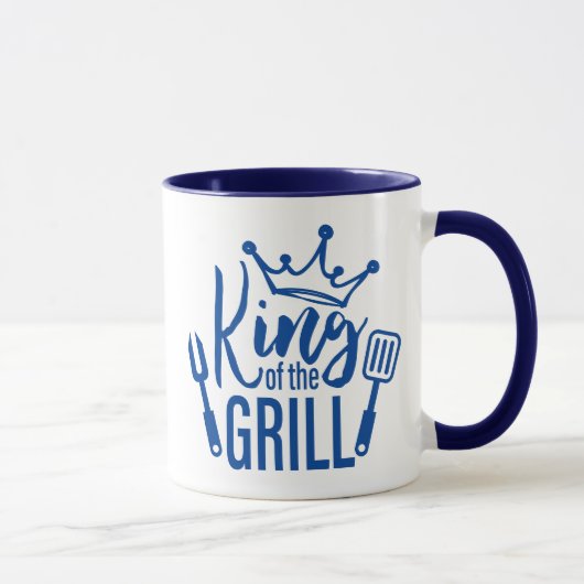 König der Grill-Typografie Tasse (Rechts)