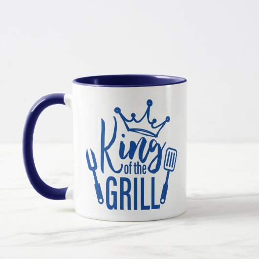 König der Grill-Typografie Tasse (Links)