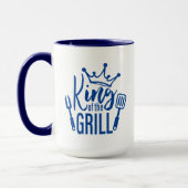 König der Grill-Typografie Tasse (Links)
