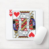 König der Herz-Mausunterlage Mousepad (Mit Mouse)