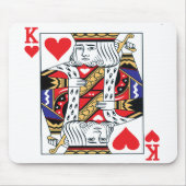 König der Herz-Mausunterlage Mousepad (Vorne)